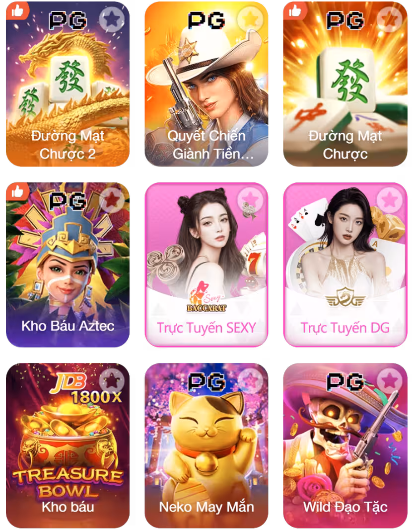 Danh sách trò chơi hot nhất F8BER